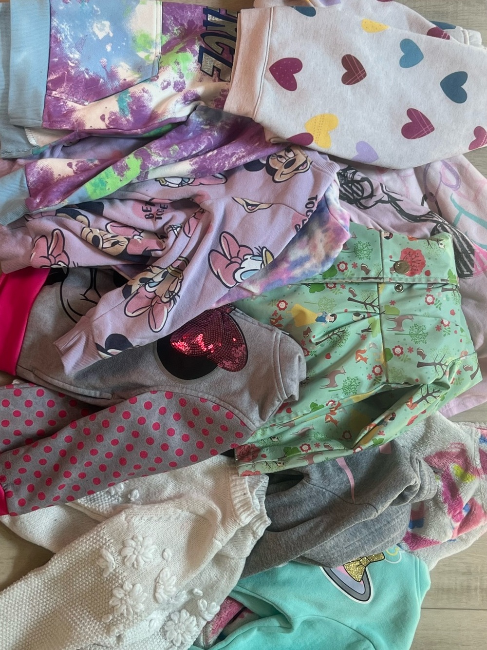 4T Toddler Girls Winter Sweater Bundle:Nike, Minnie Mouse